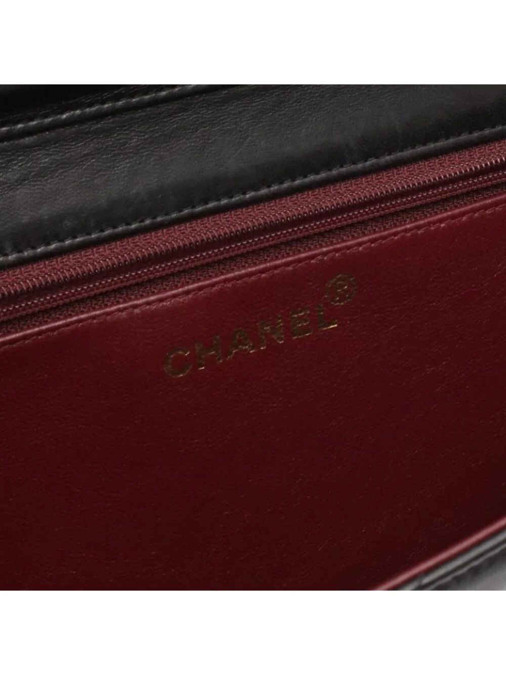 Chanel Shoulder Bag Quilted Single Flap Black Lambskin Push Lock Chain
